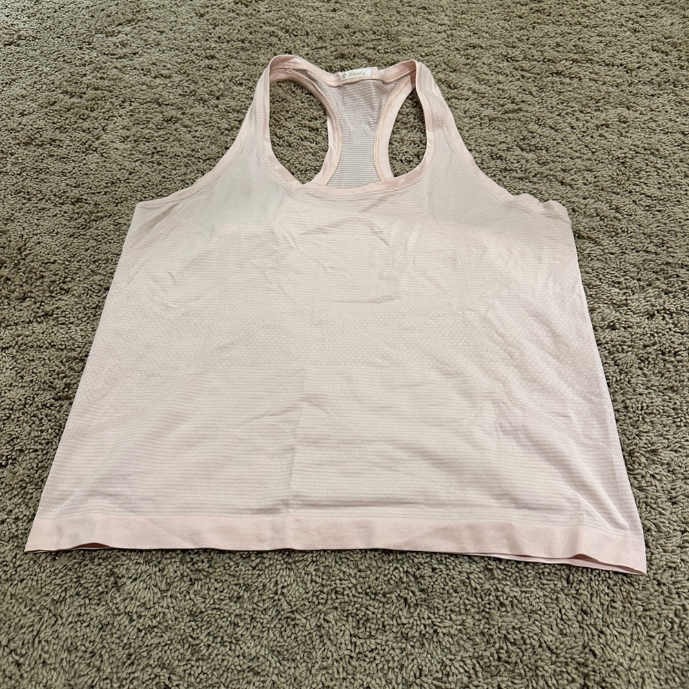 Baby pink lululemon athletica swiftly tank top